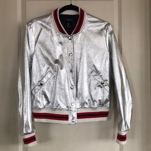Silver Bomber Jacket